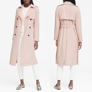 BANANA REPUBLIC Dusty Pink Maxi Trench - Size S
